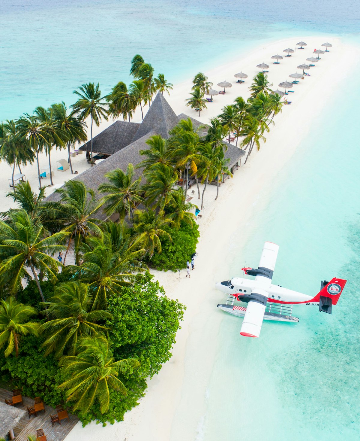Playas y resorts todo incluido en Riviera Maya Resort de lujo con palmeras y aguas turquesas en la costa de México
